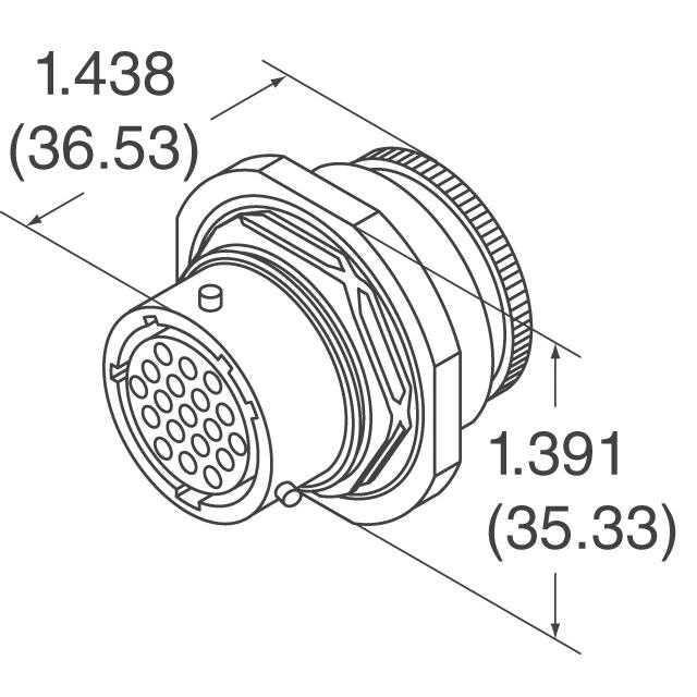 MS3124E-14-19S Amphenol Industrial Operations  Assemblages de connecteurs circulaires
